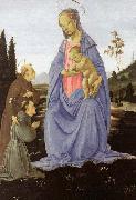 Madonna with Child, St Anthony of Padua and a Friar before 1480, Fra Filippo Lippi